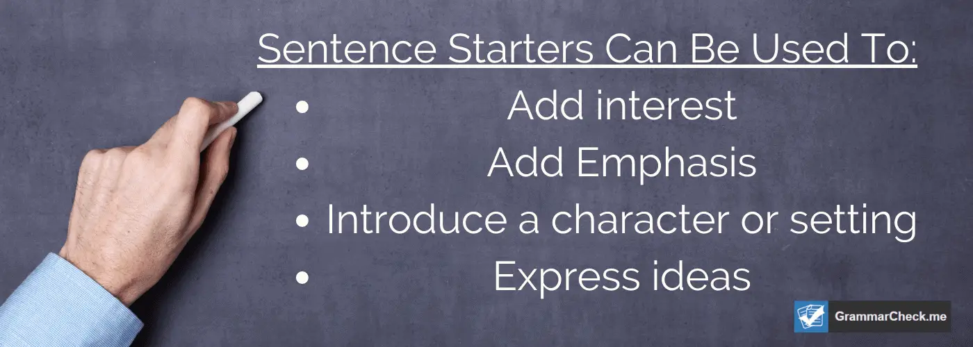 sentence starter tips