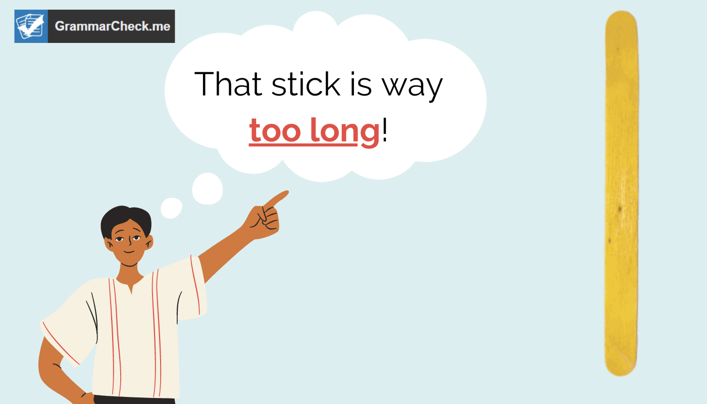 man thinking that a stick is way too long!