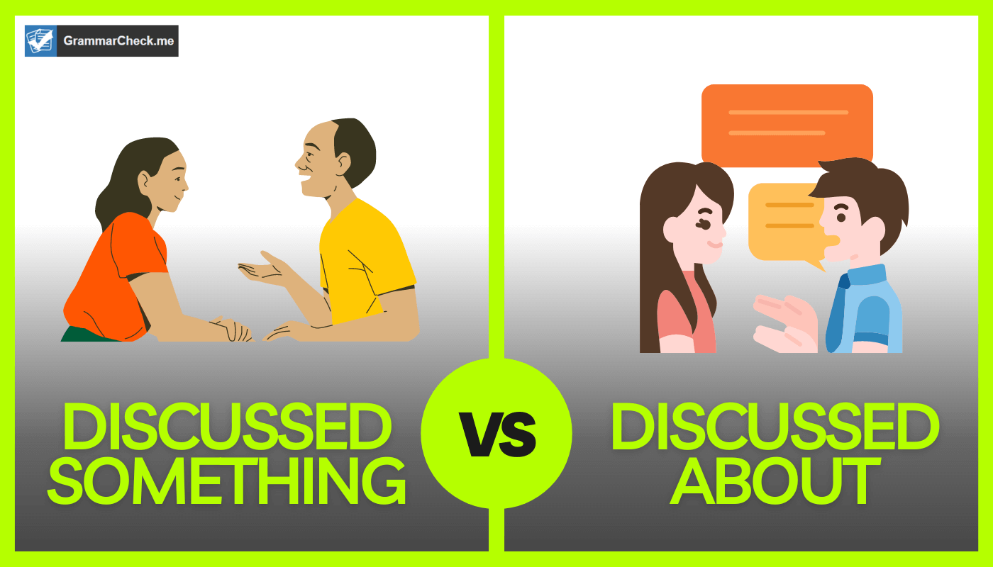 comparison of the popularity of the words discuss and discuss about
