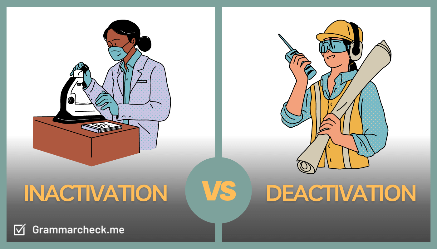 picture comparing the words deactivation and inactivation