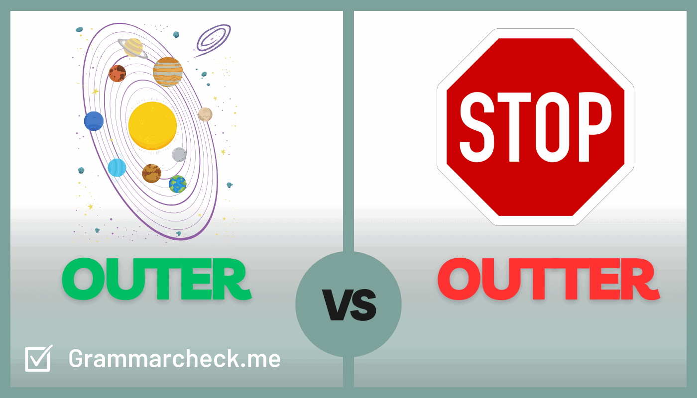 Comparison of the words outer vs outter