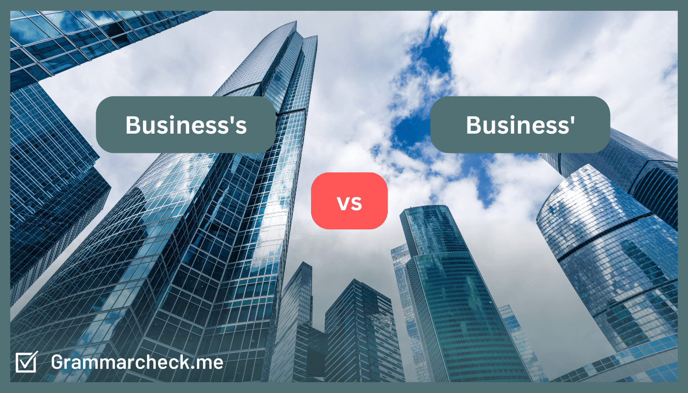 comparison of business' and business's